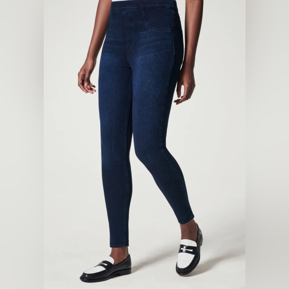 SPANX® Jean‑ish® Jean-ish Ankle Leggings Size Medium Twilight Rinse‎